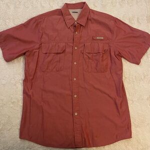 G.H. Bass & Co. Men's Casual Red Button Down Shirt